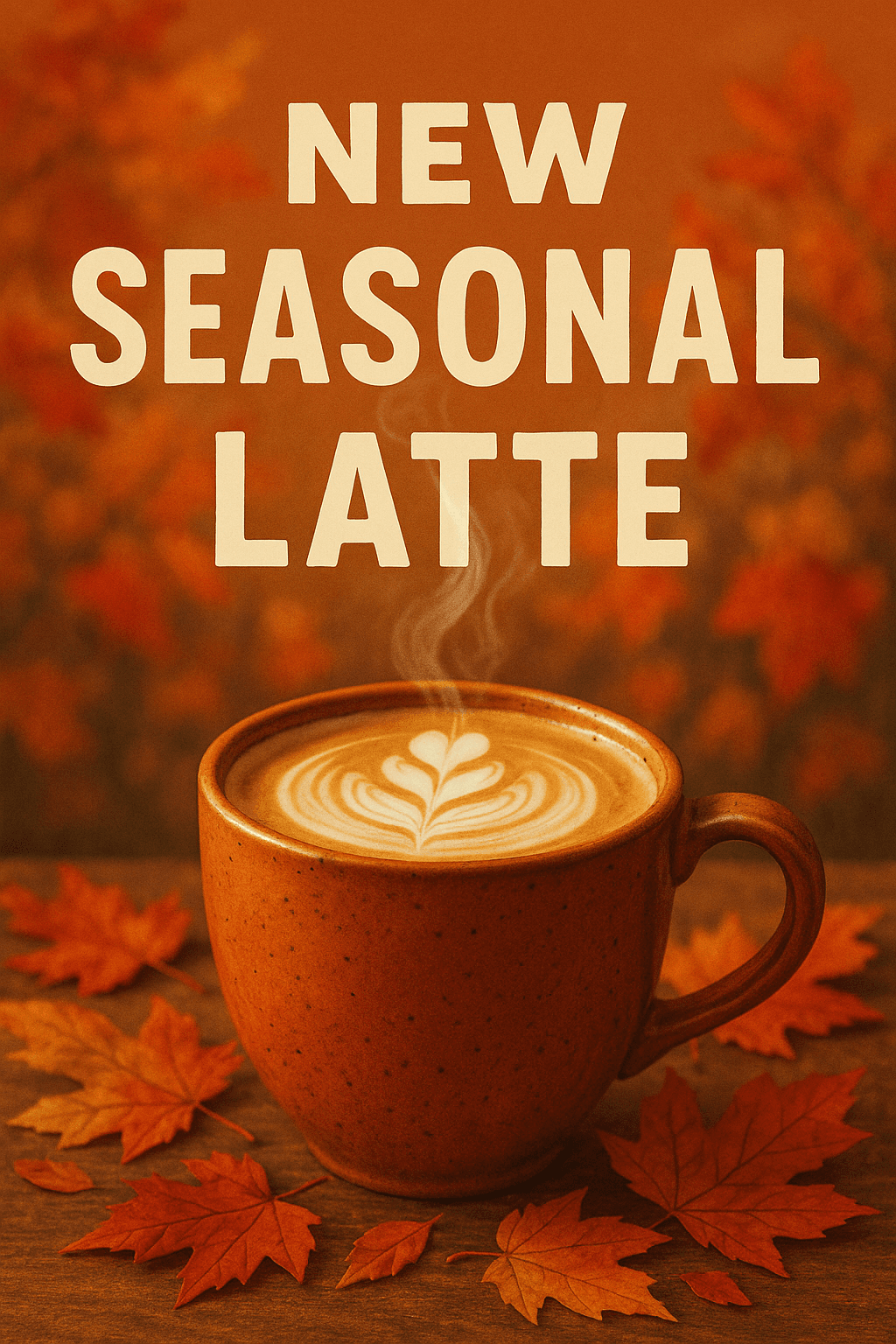 Instagram post for coffee shop seasonal latte
